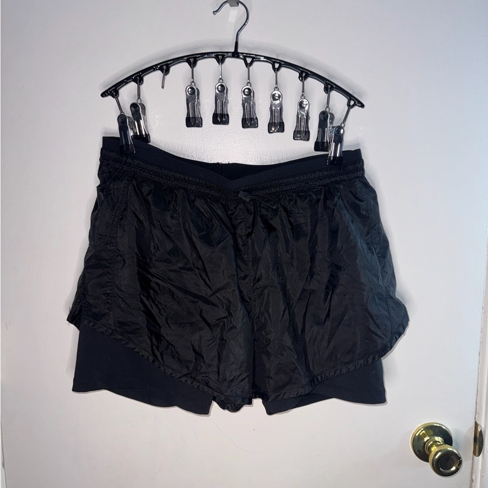 Nike Women's Black Athletic Layered Shorts
